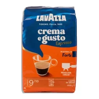 Lavazza Crema e Gusto Forte szemes kávé - 20% Arabica · 80% Robusta, 1 kg