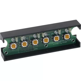 PUSH-BUTTON PANEL 6-BUTTON BLUE LED