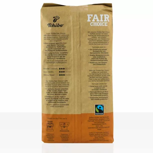 Tchibo Fair Choice Caffè Crema szemes kávé - 80% Arabica · 20% Robusta, 1 kg