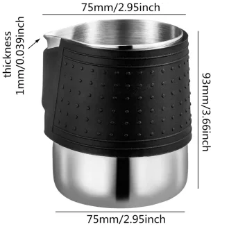 PRO 350ml-es Tejkiöntő kanna szilikon borítással
