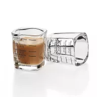 Négyszögletű üveg mérőpohár eszpresszóhoz (60 ml)