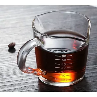 MP01 Dupla csőrű üveg mérőpohár (70 ml)