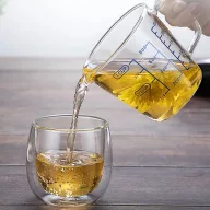 AVX MP250ml-es üveg mérőpohár tetővel