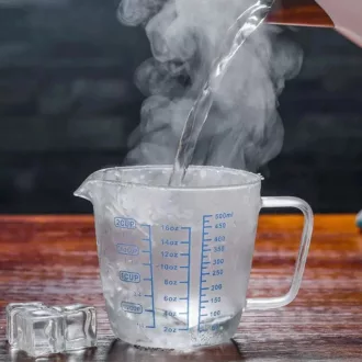 AVX MP250ml-es üveg mérőpohár tetővel