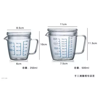 AVX MP500ml-es üveg mérőpohár tetővel