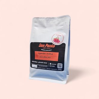   San Paolo Ugandai málna szemes kávé - Arabica és Robusta keveréke, 250 g