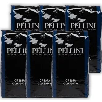   Pellini Crema Classica szemes kávé - 60% Arabica · 40% Robusta, 6 kg (6 x 1 kg)