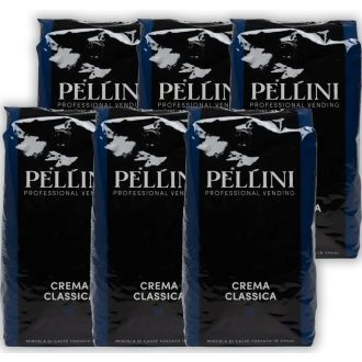 Pellini Crema Classica szemes kávé - 60% Arabica · 40% Robusta, 6 kg (6 x 1 kg)