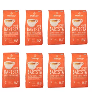   Dallmayr Home Barista Caffè Crema Forte szemes kávé - Arabica és Robusta keveréke, 8 x 1 kg