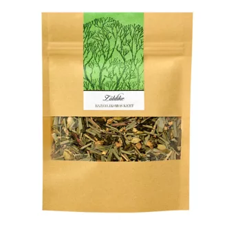 Bazsalikomos Kert Zöldike teakeverék - Szálas zöld tea fűszerekkel, 50 g
