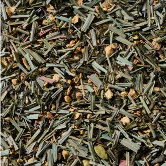   Bazsalikomos Kert Zöldike teakeverék - Szálas zöld tea fűszerekkel, 50 g