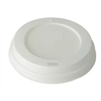 Műanyag pohártető - 80 mm, fehér, 100 db