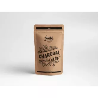 Fonte Charcoal Latte szuperfood italpor - Aktív szénnel és gyömbérrel, 300 g