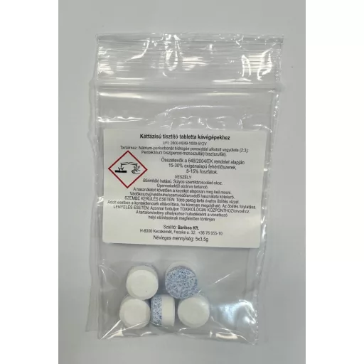 Kávégép Bolt Kétfázisú tisztító tabletta - 5 db × 3,5 g - Automata és karos gépekhez