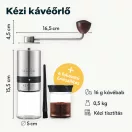 SILBERTHAL kézi kávéőrlő 6 fokozattal, rozsdamentes acél – 2. termékkép