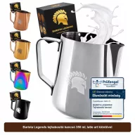 Barista Legends tejhabosító kancsó 350 ml, latte art kiöntővel