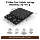 KitchenTour barista mérleg időzítővel, 3 kg / 0,1 g – 3. termékkép