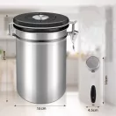 Shayson légmentes kávétartó 2,8 l, adagolókanállal – 4. termékkép