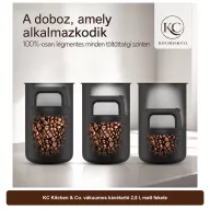 KC Kitchen & Co. vákuumos kávétartó 2,8 l, matt fekete