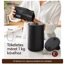 KC Kitchen & Co. vákuumos kávétartó 2,8 l, matt fekete – 5. termékkép
