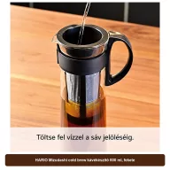 HARIO Mizudashi cold brew kávékészítő 600 ml, fekete
