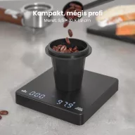 Maestri House S1 Mini fekete barista mérleg kávébabbal