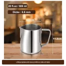 LifHap tejhabosító kancsó 600 ml, latte art tollal – 5. termékkép