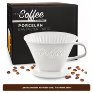 Creano porcelán kávéfilter-tartó, 4-es méret, fehér