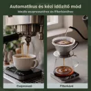 Automatikus és kézi időzítő mód eszpresszóhoz és filterkávéhoz