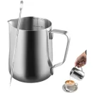 FHISKUNYU tejhabosító kancsó 350 ml, latte art tollal – 3. termékkép
