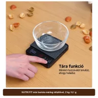 NUTRI FIT mini barista mérleg időzítővel, 2 kg / 0,1 g