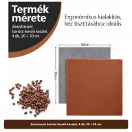 Zeostmont barista kendő készlet, 4 db, 30 × 30 cm