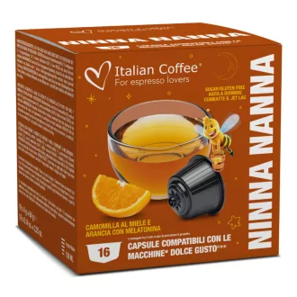 Italian Coffee Ninna Nanna mézes-narancsos kamillatea melatoninnal - 16 db - Dolce Gusto kompatibilis kapszula