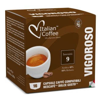 Italian Coffee Vigoroso Dolce Gusto kapszula - 40% Arabica · 60% Robusta, 16 × 7 g