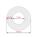 Saeco / Philips / Senseo kompatibilis szilikoncső 5x10 mm (100 cm)