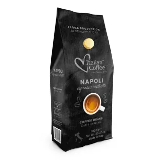   Italian Coffee Napoli Espresso Ristretto szemes kávé - 100% Robusta, 1 kg