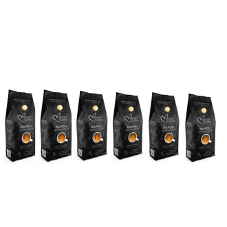   Italian Coffee Napoli Espresso Ristretto szemes kávé - 100% Robusta, 6 x 1 kg