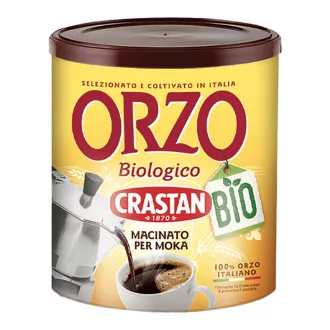 Crastan Orzo Biologico őrölt árpakávé - 100% bio árpa, koffeinmentes, 400 g - Kotyogós kávéfőzőhöz