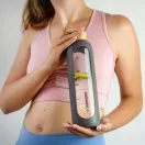 Wessper ActiveMax Crystalline Motivációs Üvegpalack Szilikon Tokkal (1 L)