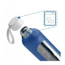 Wessper Activemax B1 Boroszilikát Motivációs Üvegpalack szilikon tokkal (1 liter, sötétkék)