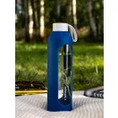 Wessper Activemax B1 Boroszilikát Motivációs Üvegpalack szilikon tokkal (1 liter, sötétkék)