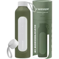   Wessper Activemax Crystalline motivációs üvegpalack, olíva zöld (1 literes)