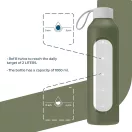 Wessper Activemax Crystalline motivációs üvegpalack, olíva zöld (1 literes)