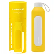 Wessper B1 BOROSILICATE motivációs üvegpalack, sárga (1 l)