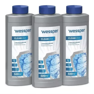 Wessper CleanMax Univerzális vízkőoldó folyadék - 3 × 500 ml - Automata és karos gépekhez