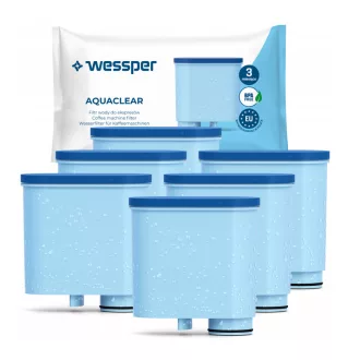   Wessper AquaClear Vízszűrő patron - 6 db - Philips és Saeco AquaClean kompatibilis