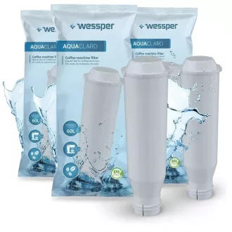 Wessper AquaClaro Vízszűrő patron - 3 db - Krups, Melitta, Nivona gépekhez