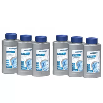   Wessper CleanMax vízkőoldó folyadék - 6 × 250 ml - Univerzális (kávégépekhez, vízforralókhoz)