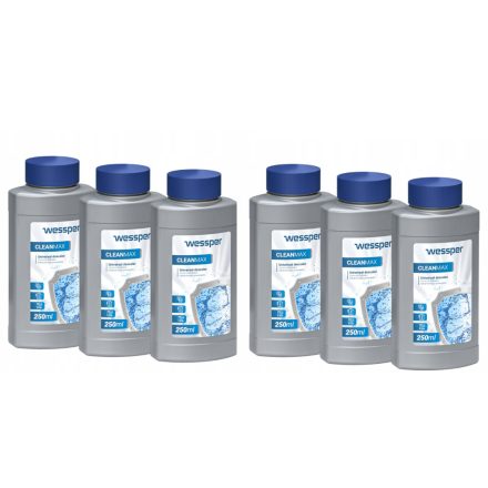 6 db Wessper CleanMax vízkőoldó folyadék (250 ml x 6db)