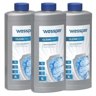 Wessper CleanMax Univerzális vízkőoldó folyadék - 3 × 1000 ml - Automata és karos gépekhez